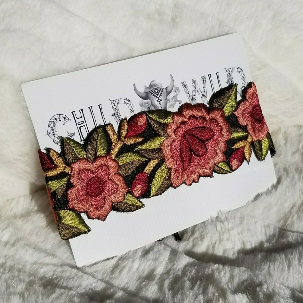 CHILD OF WILD // ltd ed floral cut out patch style choker LAST ONE! - Picture 7 of 14